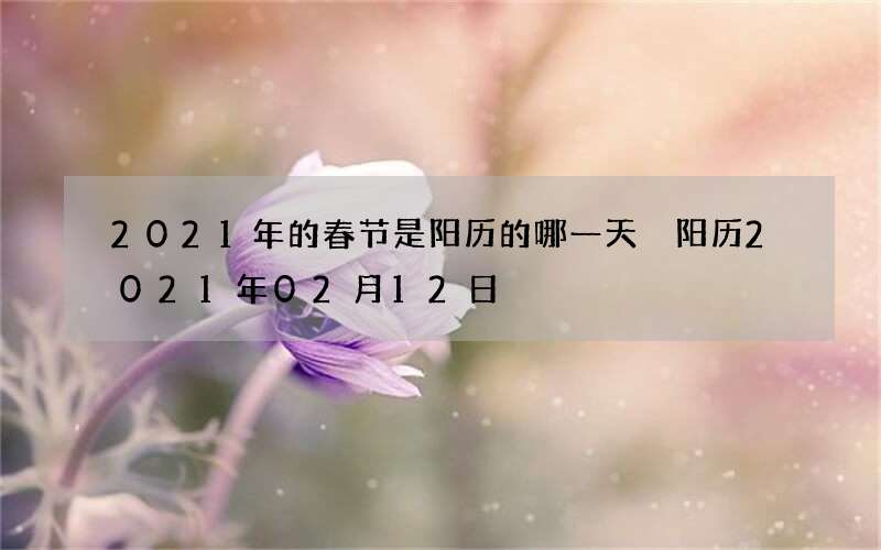 2021年的春节是阳历的哪一天 阳历2021年02月12日